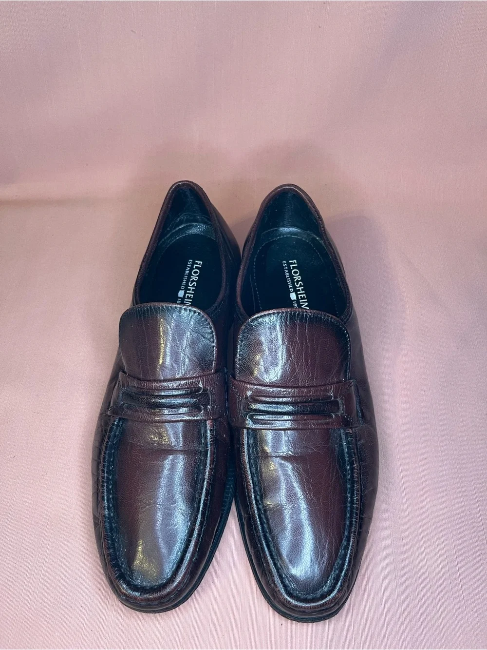 Vintage Florsheim Men's Classic Penny Loafers in Dark Brown